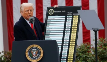 Trump showing tarrifs