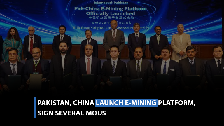 Pakistan, China launch e-mining platform, sign several MoUs