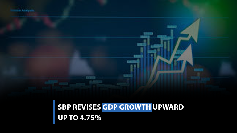 SBP revises GDP growth upward up to 4.75%