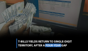 T-Bills yields return to single-digit territory, After a four-year gap.