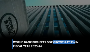 World Bank projects GDP growth at 3% in fiscal year 2025–26