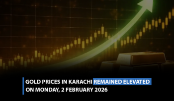 Gold prices in Karachi remained elevated on Monday, 2 February 2026