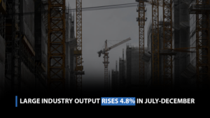Large industry output rises 4.8% in July-December