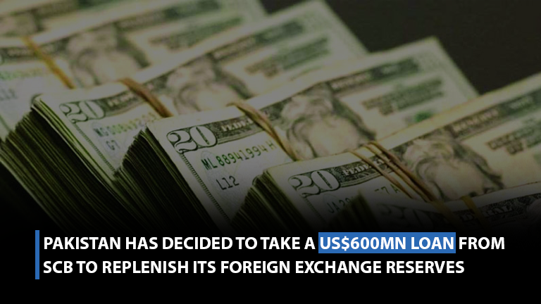 Pakistan has decided to take a US$600mn loan from SCB to replenish its foreign exchange reserves.