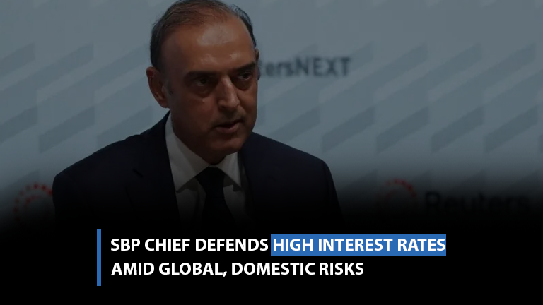SBP chief defends high interest rates amid global, domestic risks