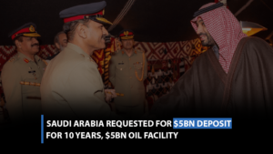Saudi Arabia requested for $5bn deposit for 10 years, $5bn oil facility.