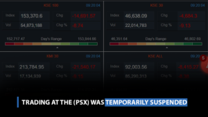 Trading at the (PSX) was temporarily suspended.