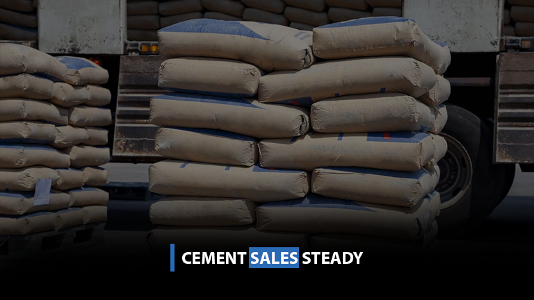 Cement sales steady