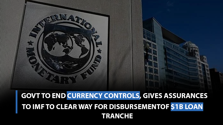 Govt to end currency controls, gives assurances to IMF to clear way for disbursement of $1b loan tranche