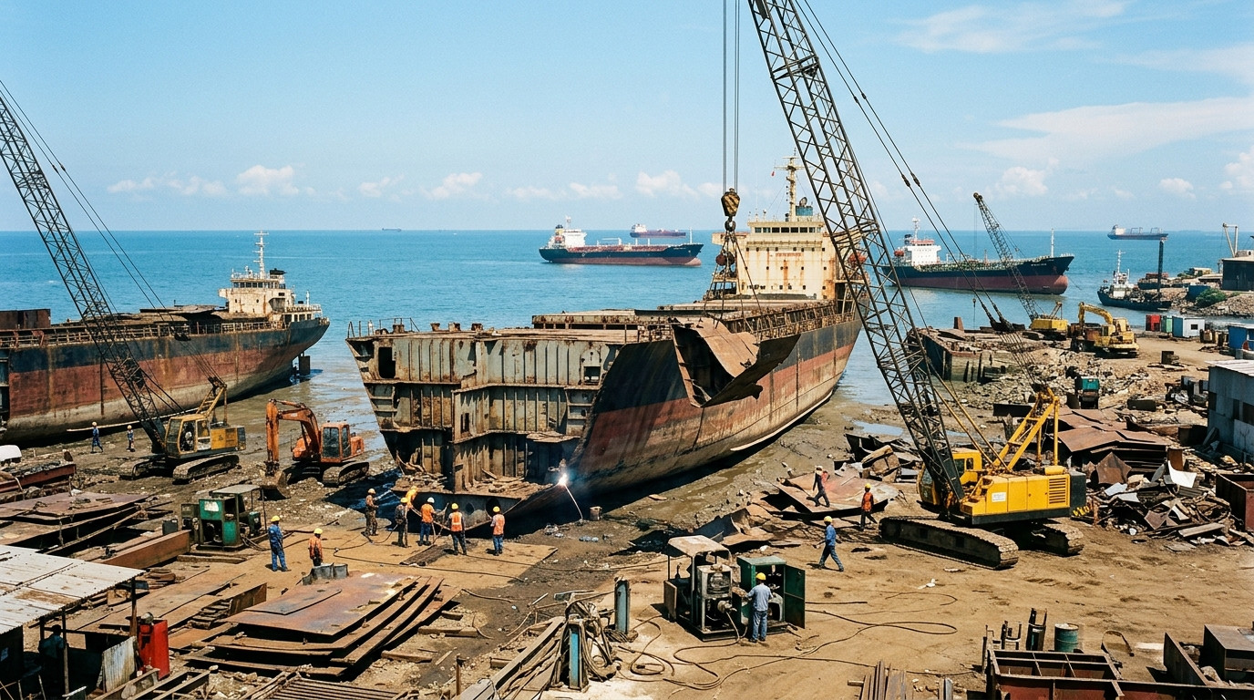 Ship recycling resumes at Gadani after an eight-year break as seven vessels arrive